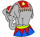 Dibujo Elefante actuando pintado por sasha
