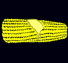 Dibujo Mazorca de maíz pintado por allison