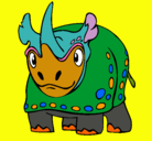 Dibujo Rinoceronte pintado por Robertito