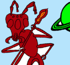 Dibujo Hormiga alienigena pintado por darius