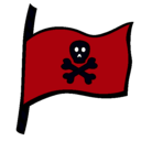 Dibujo Bandera pirata pintado por BETO