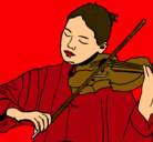Dibujo Violinista pintado por yanel