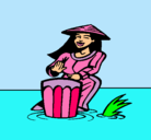 Dibujo Mujer tocando el bongó pintado por lorenafilip