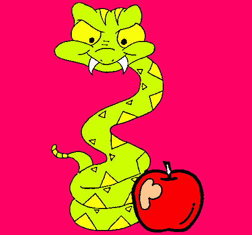 Serpiente y manzana