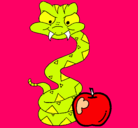 Dibujo Serpiente y manzana pintado por mariasuararezgayo