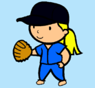 Dibujo Jugadora de béisbol pintado por juanjoseganar