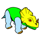 Dibujo Triceratops II pintado por davib