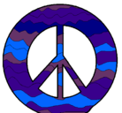 Dibujo Símbolo de la paz pintado por maria