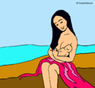 Dibujo Madre con su bebe pintado por GabrielaSagredoPinto