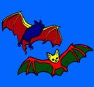 Dibujo Un par de murciélagos pintado por emilioa