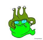 Dibujo Extraterrestre con gafas pintado por eugenio