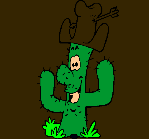 Cactus con sombrero