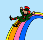 Dibujo Duende en el arco iris pintado por norma