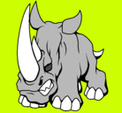 Dibujo Rinoceronte II pintado por eduardito