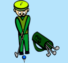 Dibujo Jugador de golf II pintado por ana