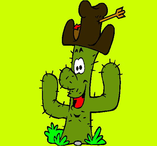 Cactus con sombrero