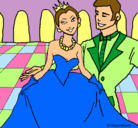 Dibujo Princesa y príncipe en el baile pintado por MARTA