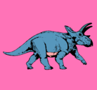 Dibujo Triceratops pintado por javiera