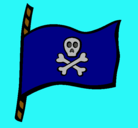 Dibujo Bandera pirata pintado por juan