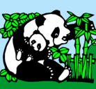 Dibujo Mama panda pintado por zeth