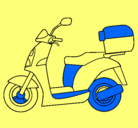 Dibujo Ciclomotor pintado por SIMON
