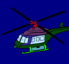 Dibujo Helicóptero  pintado por rocio