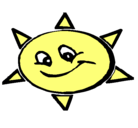 Dibujo Sol sonriente pintado por sebas