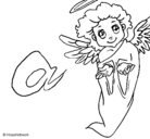 Dibujo Ángel pintado por laira