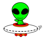 Dibujo Alienígena pintado por alien