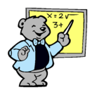 Dibujo Profesor oso pintado por osita