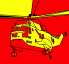 Dibujo Helicóptero al rescate pintado por luis