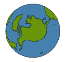 Dibujo Planeta Tierra pintado por dayana