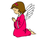 Dibujo Ángel orando pintado por marta