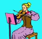 Dibujo Dama violinista pintado por ares