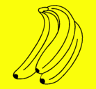 Dibujo Plátanos pintado por magali
