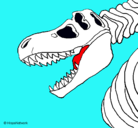 Dibujo Esqueleto tiranosaurio rex pintado por mewzakura