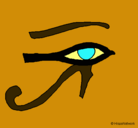 Dibujo Ojo Horus pintado por claudia