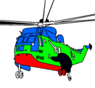 Dibujo Helicóptero al rescate pintado por mau