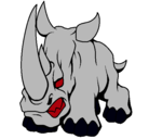 Dibujo Rinoceronte II pintado por muricio