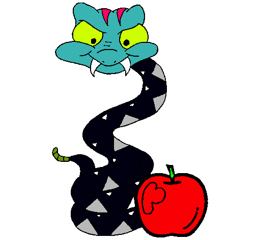 Serpiente y manzana