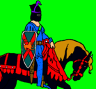 Dibujo Caballero a caballo pintado por fernando