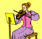 Dibujo Dama violinista pintado por javieragodoy