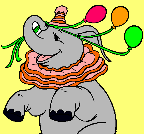 Elefante con 3 globos