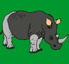 Dibujo Rinoceronte pintado por franco