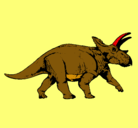 Dibujo Triceratops pintado por leonardo