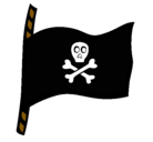 Dibujo Bandera pirata pintado por luciavela