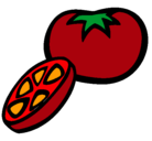 Dibujo Tomate pintado por Juana