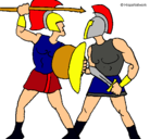 Dibujo Lucha de gladiadores pintado por Master_Chief117