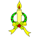 Dibujo Vela de navidad III pintado por rosalie