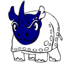 Dibujo Rinoceronte pintado por CARIPUNTAL